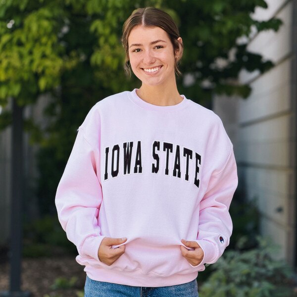 Champion Iowa State Arch Pink Crewneck Sweatshirt